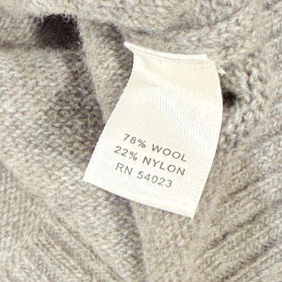 Banana Republic Gray 1/4 Zip Italian Wool Blend Pullover Sweater Mens Medium - Picture 7 of 10